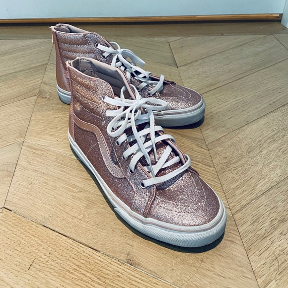 girls vans glitter